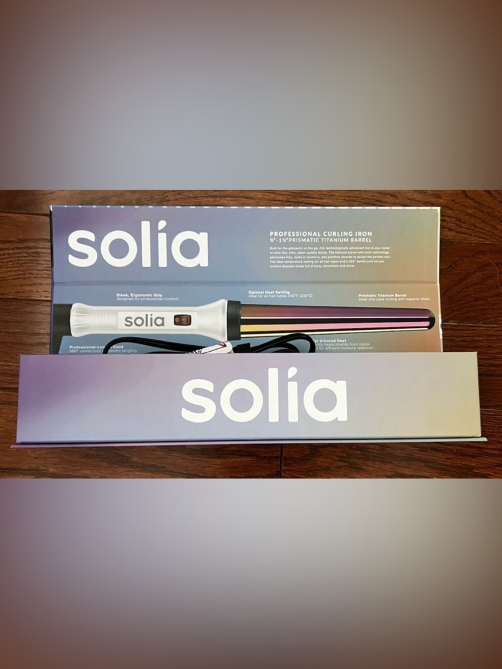 New Solia Professional Curling Iron 3/4” - 1 1/4” Prismatic Titanium Barrel - Picture 3 of 8